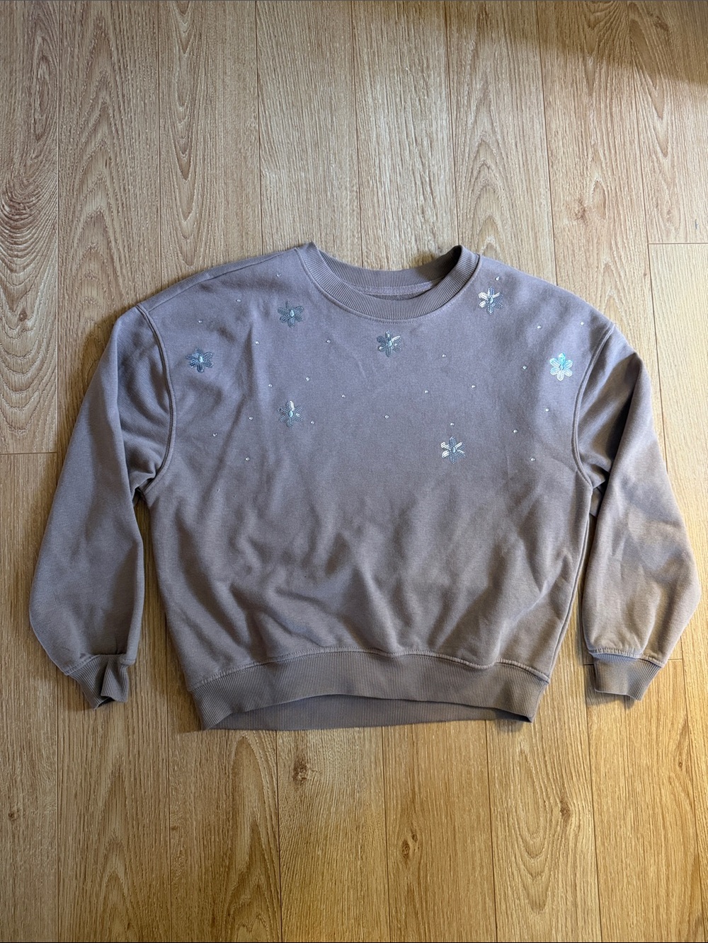 George Crewneck Sweater with Floral Appliqués